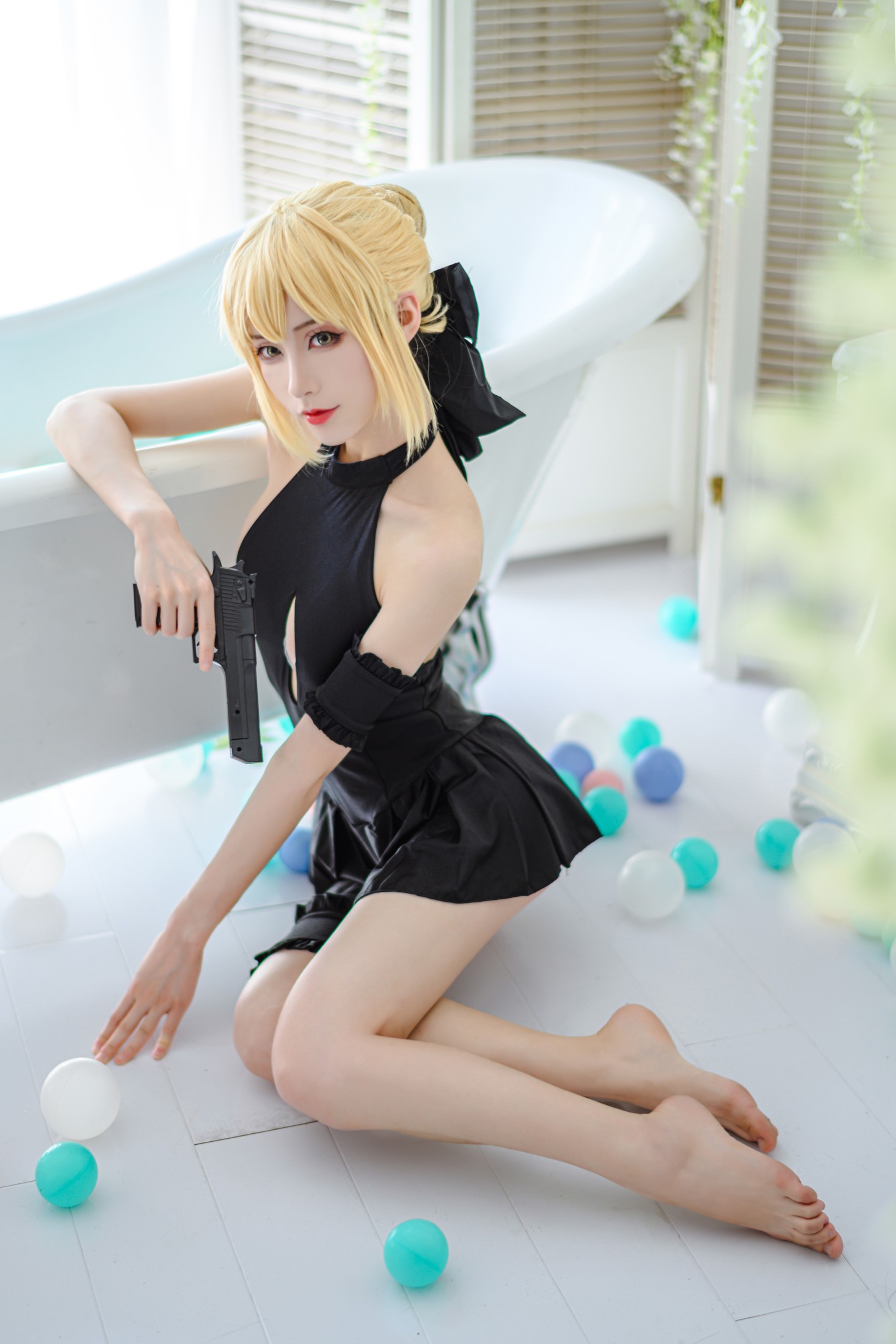 NO.240703020 Swimwear Saber HollyhockMeow